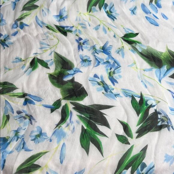 ANGELA MODA L Fully lined 100% Silk Floral Fully Lined Blouse - Picture 5 of 11